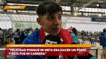 Felicidad porque mi meta era hacer un podio y esta fue mi carrera