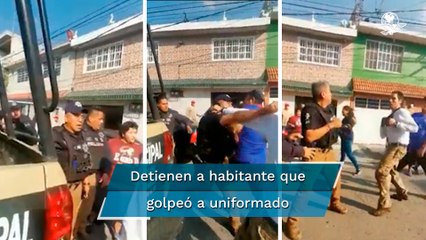 Por andar de rifado, detienen a ciudadano que se peleó con un policía en Ecatepec