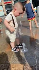 FUNNY VIDEO BABY PLAYING IN FOUNTAIN LATEST VIDEO KIDS SPECIAL