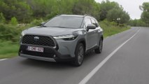 2022 Toyota Corolla Cross Hybrid in Cement grey Driving Video