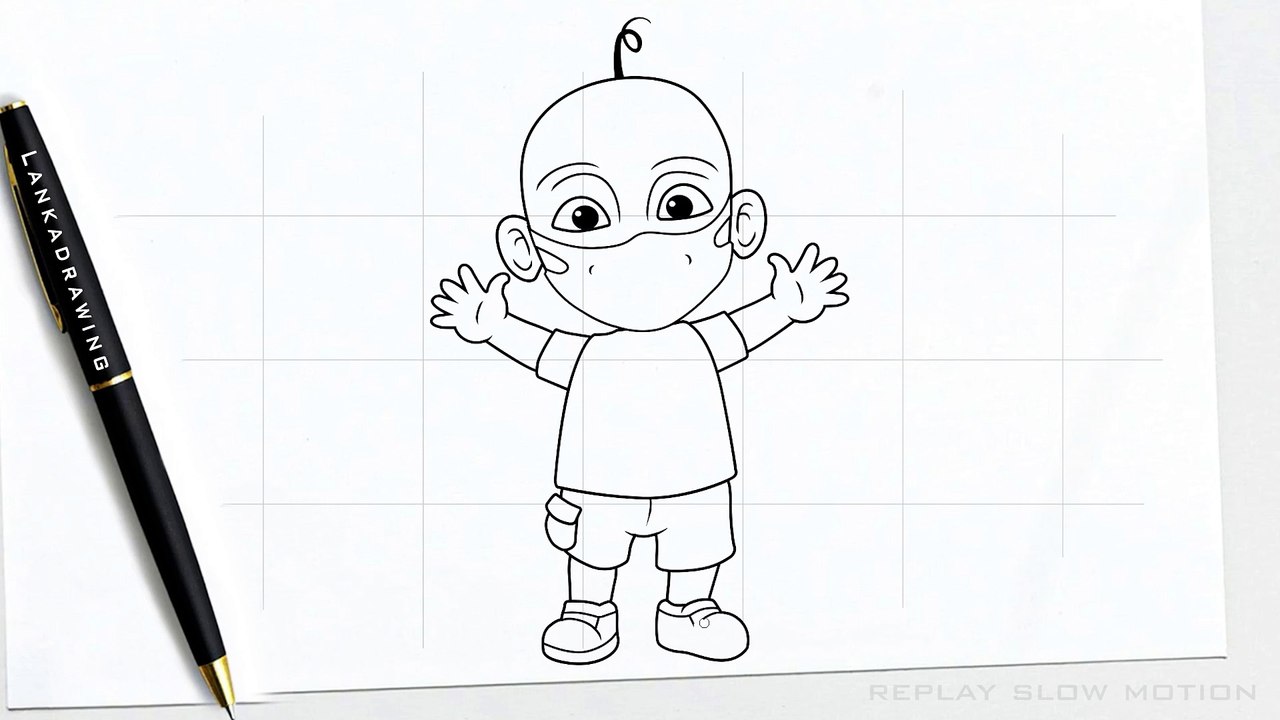 learn to draw simple upin ipin cartoon