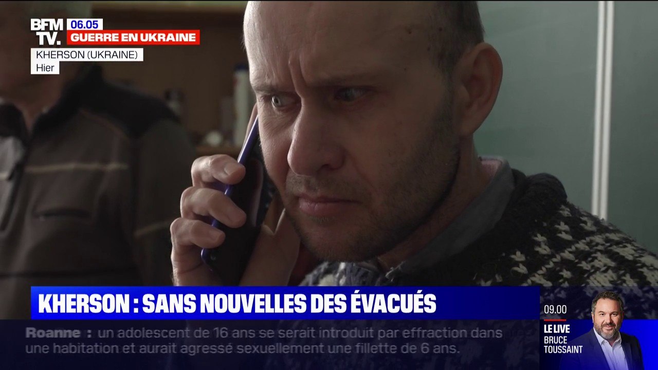 Guerre en Ukraine: l'inquiétude des évacués de Kherson, sans nouvelles de leurs proches restés sur place