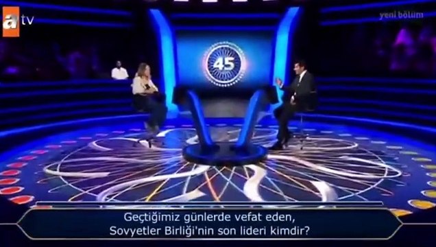 Kim Milyoner Olmak İster'de gündem olan Gorbaçov sorusu; seyirci bilemedi, yarışmacı ikinci jokerini kullandı