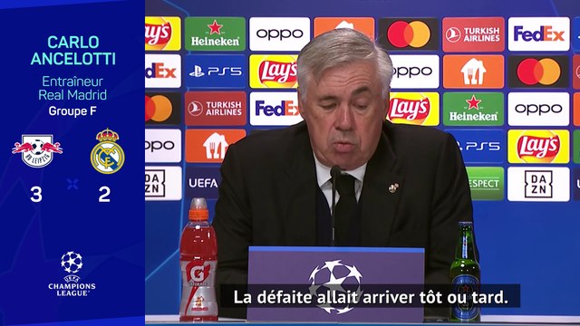 Ancelotti : Parfois, on apprend plus avec une défaite qu'avec dix victoires d'affilée