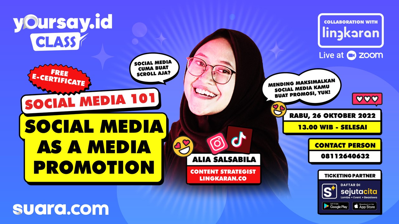 Yoursay Class: Trik Jitu Kelola Sosial Media Promosi di Tiktok, Instagram, dan Facebook