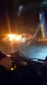 Vídeo. Ataque russo provoca incêndio em posto de gasolina em Dnipro