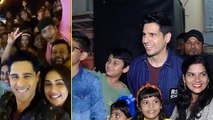 Sidharth Malhotra Rakulpreet Singn Thank God Movie Screening Fans के साथ ली Selfie | *Entertainment