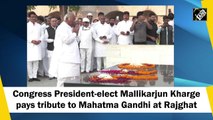 Congress President-elect Mallikarjun Kharge pays tribute to Mahatma Gandhi at Rajghat
