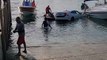 Car Drives into Water at Boat Ramp Almost Sinking Car