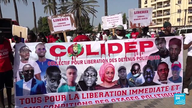 Demonstrators call for release of 'political prisoners denied freedom of expression' in Senegal
