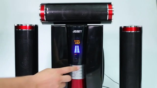 includes three audio active speakers for home theater