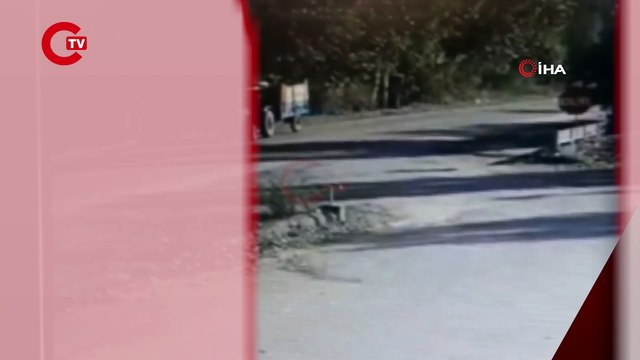 Tokat'ta 2 kişinin yaralandığı kaza anı güvenlik kamerasına yansıdı