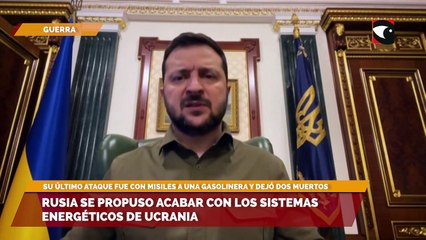 Rusia se propuso acabar con los sistemas energéticos de Ucrania