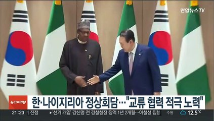 한·나이지리아 정상회담…"교류 협력 적극 노력"