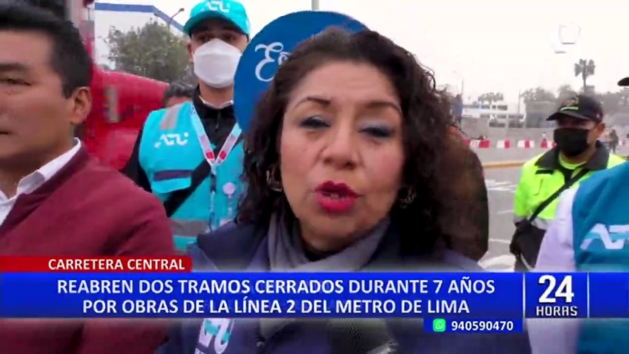 Carretera Central: reabren dos tramos cerrados durante 7 años por obras de la Línea 2 del Metro de Lima