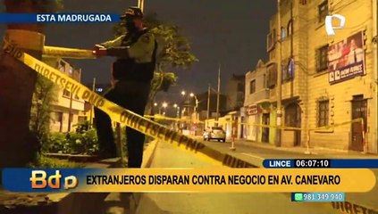 Lince: Extranjeros disparan contra negocio en la avenida Canevaro