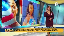 Extraño comportamiento: Katy Perry pierde el control de su párpado derecho en concierto
