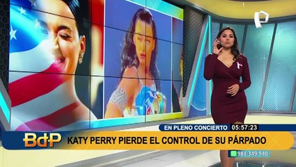 Extraño comportamiento: Katy Perry pierde el control de su párpado derecho en concierto