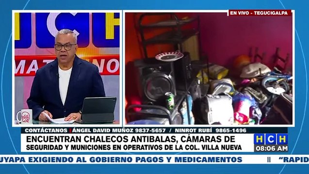 ¡Hallan cámaras, municiones de AK-47 y chalecos en “casa loca” de col. Villa Nueva!