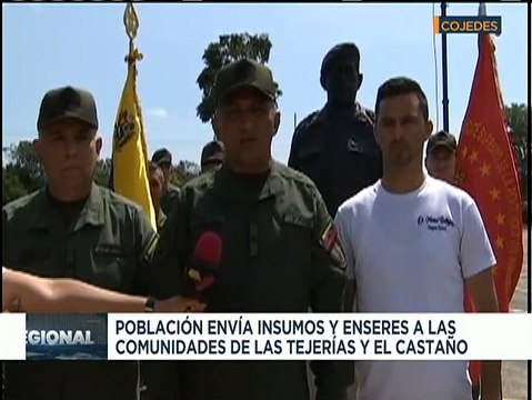 Cojedeños envían insumos y enseres al Comando de la GNB en ayuda de Las Tejerías y El Castaño