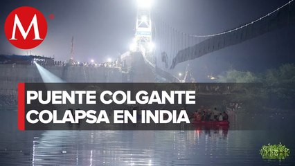 En India, aumentan a 137 los muertos tras derrumbe de un puente colgante