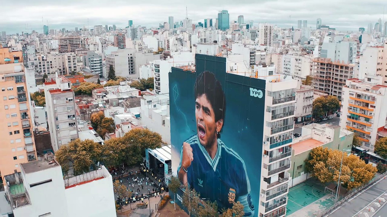 El homenaje a Maradona