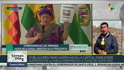 Bolivia: Ciudadanos marcharon para exigir la suspensión de huelga indefinida en Santa Cruz