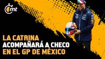 Checo Pérez presume el casco con el que correrá en el GP de México