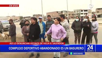 Denuncian a Municipalidad de VES por convertir complejo deportivo en centro de acopio de basura