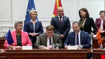 Ursula von der Leyen a Skopje: firmato l'accordo tra Frontex e Macedonia del Nord