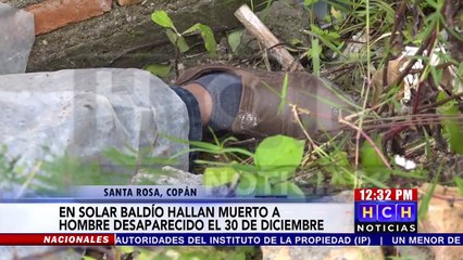 Desapareció el 30 de diciembre y hoy lo hallaron sin vida en Santa Rosa de Copán