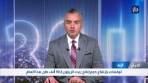 اربد: توقعات بارتفاع حجم إنتاج زيت الزيتون لـ30 ألف طن هذا العام