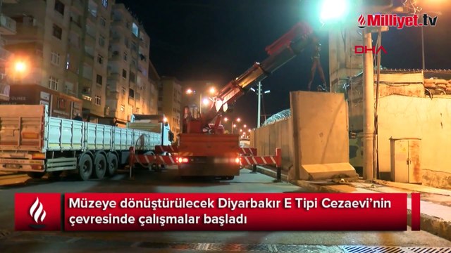 Müzeye dönüştürülecek Diyarbakır E Tipi Cezaevi’nin çevresinde çalışmalar başladı