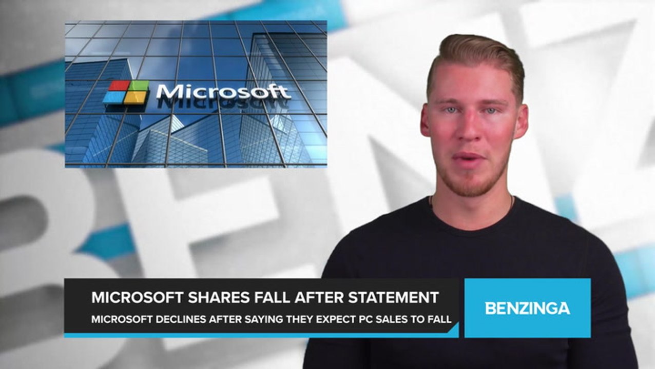 Microsoft Shares Fall After Statement