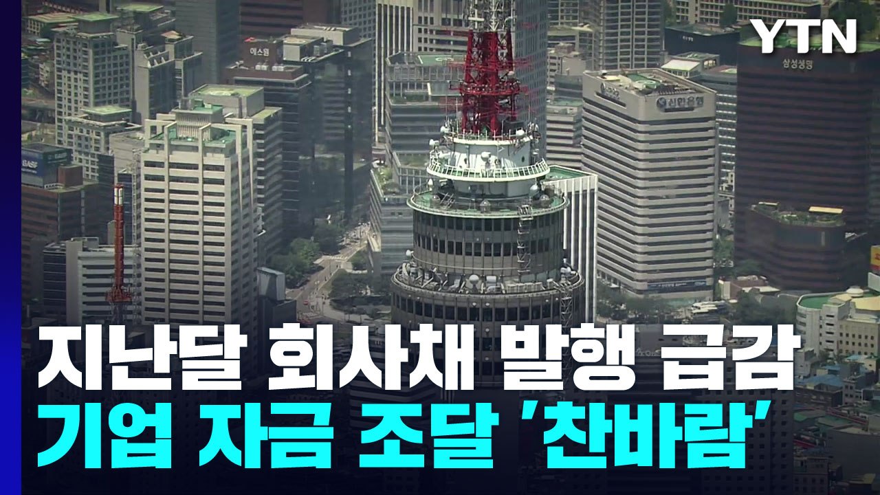 지난달 회사채 발행 급감...기업 자금 조달 '찬바람' / YTN