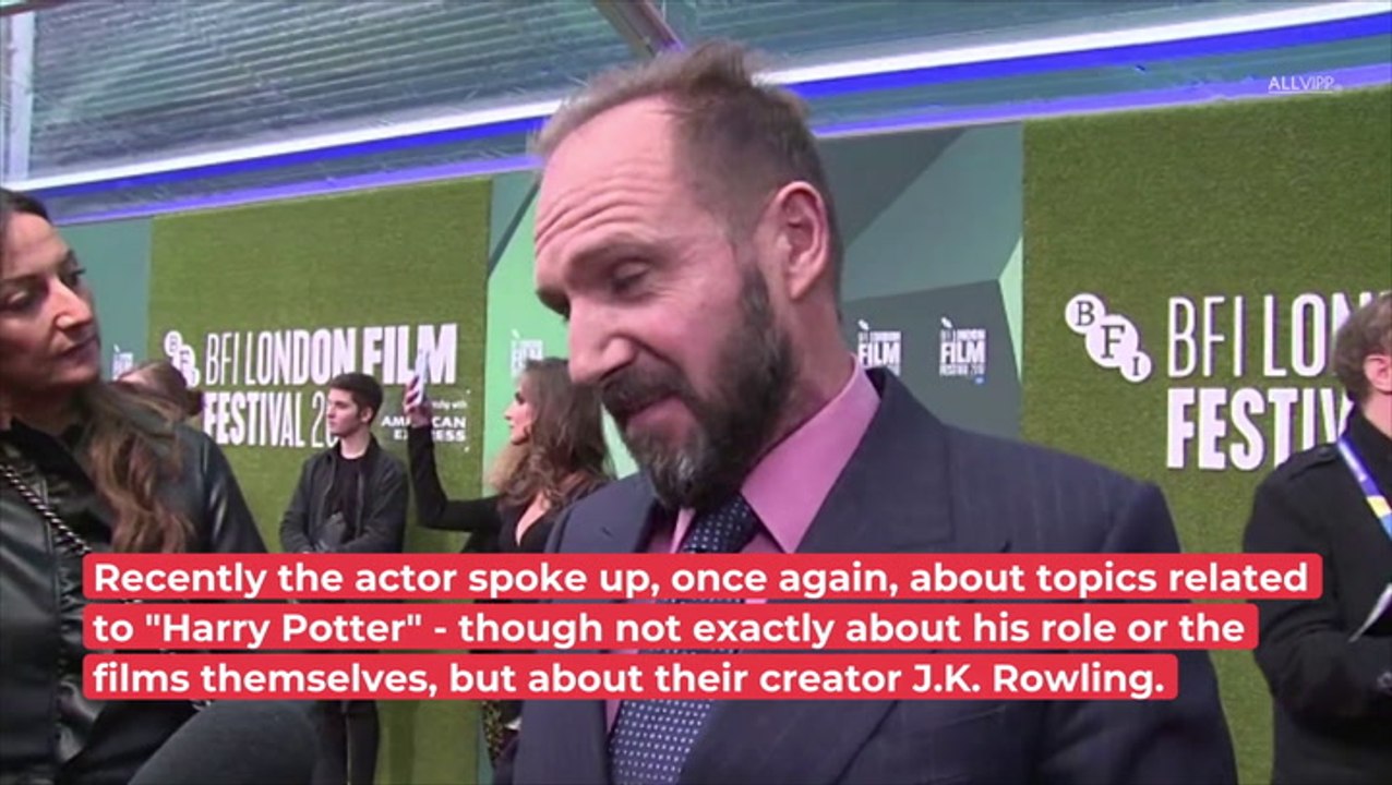 "Voldemort" Star Ralph Fiennes Speaks Out On J.K. Rowling Controversy