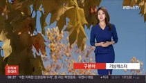 [날씨] 낮 동안 '완연한 가을'…강원영동 비