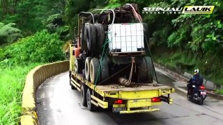 Langka Pertama Kalinya Truk Logging Pedalaman Kalimantan Melewati Jalur Sitinjau Lauik