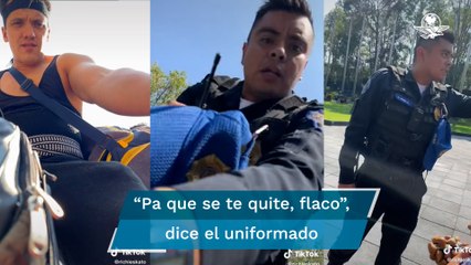 Exhiben a policía agrediendo a joven que patinaba en Chapultepec