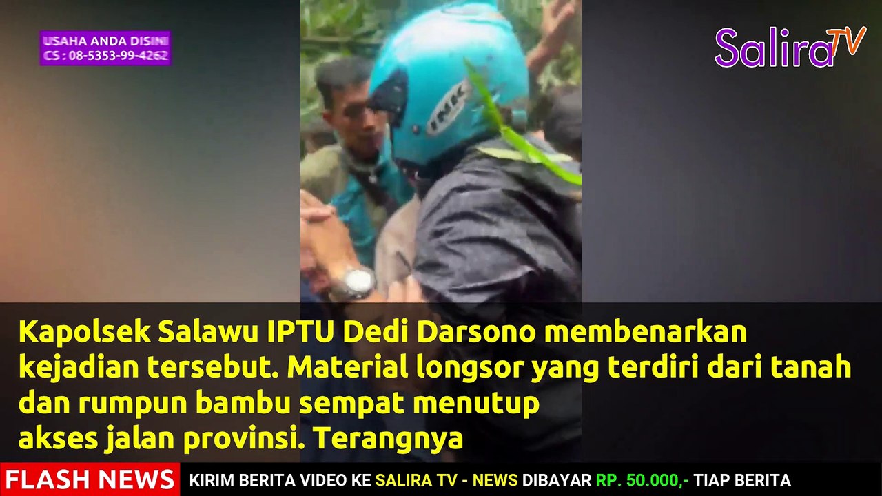 Tebing Longsor ke Jalan: Pemotor Tertimpa Rumpun Bambu
