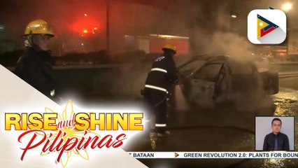 Kotse na umano’y sangkot sa vehicular accident, nasunog sa kahabaan ng Taft Ave. sa Maynila