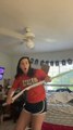 Girl Accidentally Breaks Ceiling Fan Blade While Trying to Throw Her Crutch