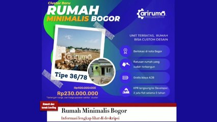 Rumah murah 190 juta di Bogor - Rumah Minimalis Bogor