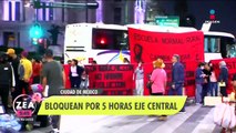 Normalistas bloquean por cinco horas Eje Central en la CDMX