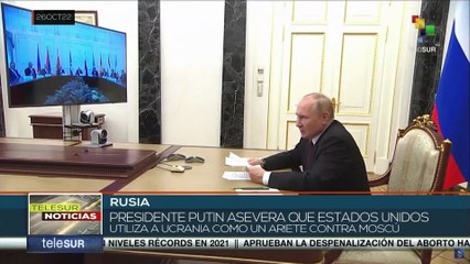 Télécharger la video: Presidente ruso, Vladímir Putin, aseguró que EE.UU. usa a Ucrania como ariete contra Moscú