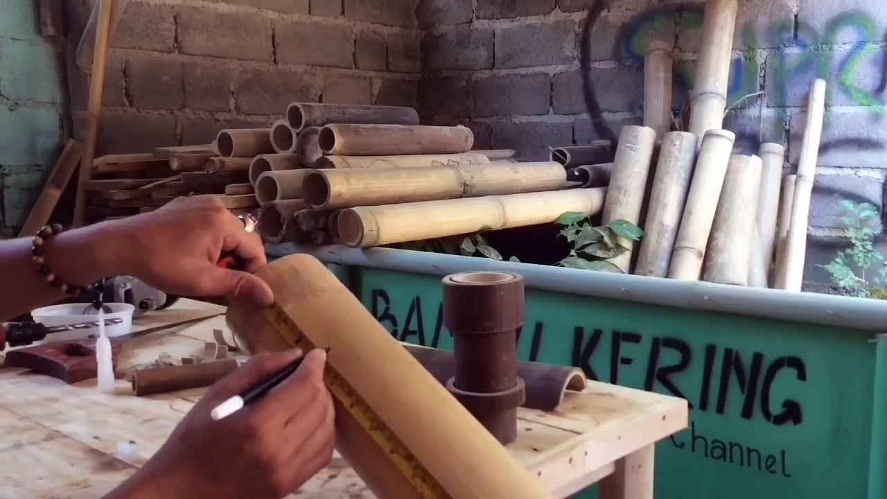 Membuat lampu dari bambu
