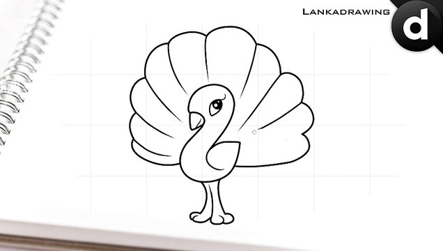 learn to draw a cute and simple peacock 2 - video Dailymotion