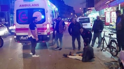 Bafra'da otomobilin çarptığı bisikletli yaralandı