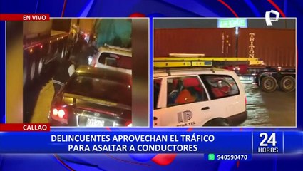 Callao: ladrones aprovechan la luz roja del semáforo para asaltar a conductores y pasajeros