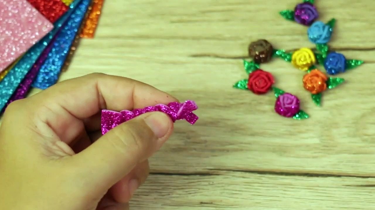 DIY - How to make Mini Rose Step by Step Tutorial _ Foam Mini Rose Flower Eva foam _ Very Easy